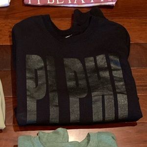 Cropped Pi Phi Crewneck Sweatshirt